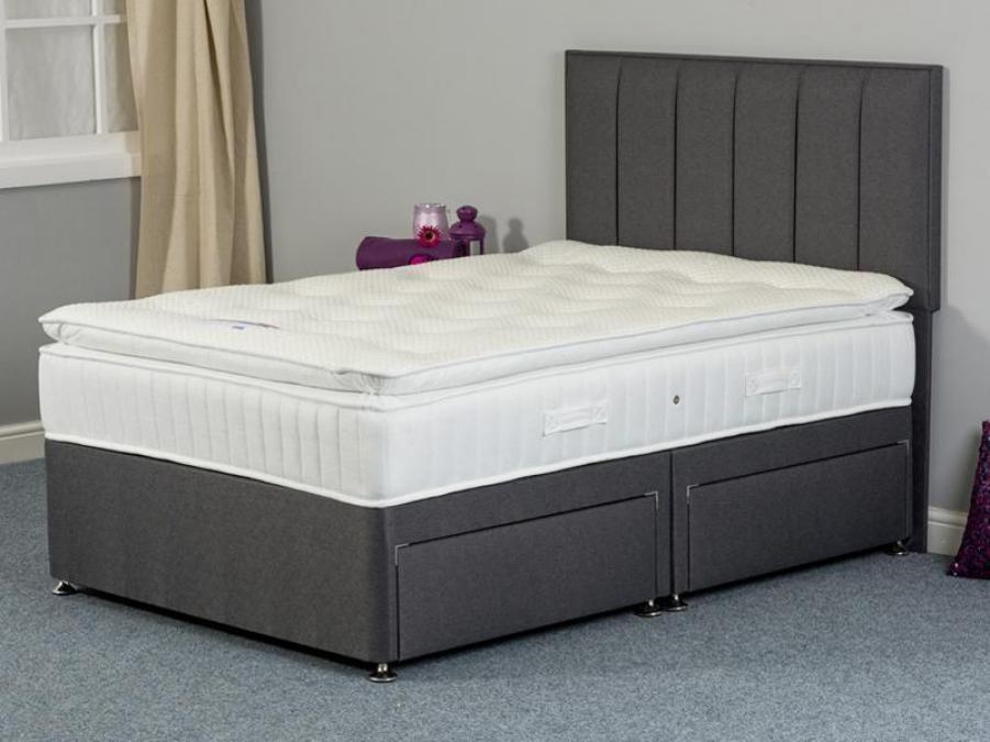 1000 Pocket Sprung Luxury Pillow Top Divan Bed With Free Matching Headboard 1000 Pocket Sprung Luxury Pillow Top Divan Bed With Free Matching Headboard
