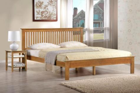 Harmony Windsor Natural Oak Finish Wooden Bed Frame