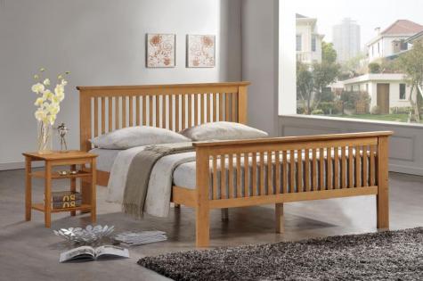 Harmony Buckingham Natural Oak Finish Wooden Bed Frame