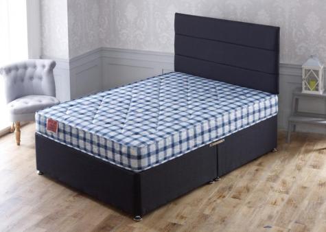Apollo Orthopaedic Acetate Divan Bed Set with Mattress Headboard Firm Back Support