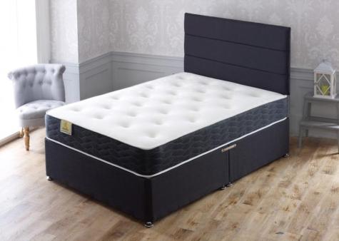 Apollo Beds Ares Divan Bed Set with Mattress Headboard