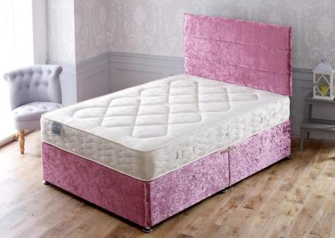 Apollo Beds Adonis Semi Orthopaedic Divan Bed Set with Mattress and Headboard Supportive Luxury UK Bed