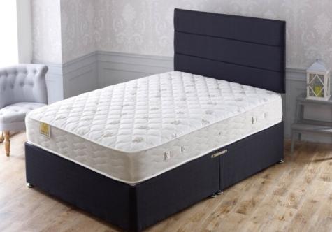 Apollo Zeus Orthopaedic Divan Bed Set Firm Coil Sprung Mattress Headboard UK Sizes