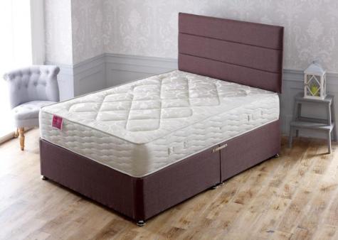 Apollo Beds Pegasus 30cm Orthopaedic Divan Bed Set Thick Coil Sprung Mattress Headboard UK Sizes