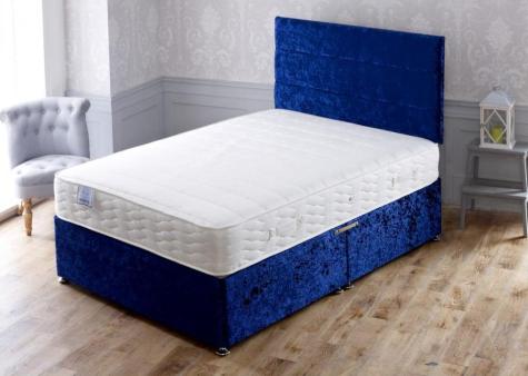 Apollo Beds Titan Memory Foam Divan Bed Set Sprung Mattress Base Headboard UK Sizes