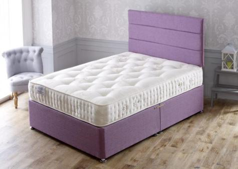 Apollo Beds Korinthian 1000 Pocket Sprung Divan Bed Set Includes Mattress Base Headboard MediumFirm Support