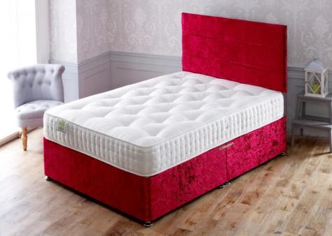 Sleep in Luxury Apollo Beds Jubilee 1000 Pocket Sprung Divan Bed Complete Set with Headboard Mattress