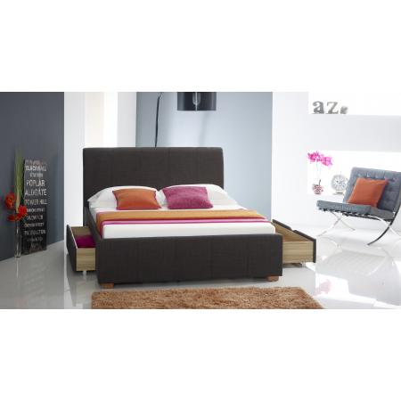 Artisan Charcoal Fabric Upholstered Drawer Storage Bed