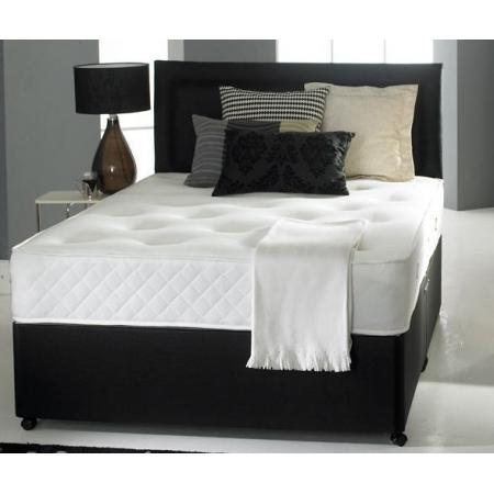 4ft 6 Double Size Backcare Orthopaedic Plush Velvet Divan Bed Set with 2 Drawers FREE Matching Headboard