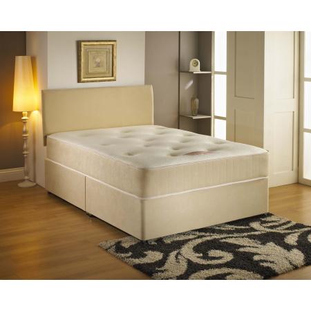 Dreamvendor Cumbria Memory Foam Orthopaedic Spring Divan Bed Free Matching Headboard