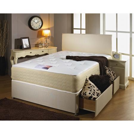 Dreamvendor Double Decker 30cm Thick Mattress Dual Spring Divan Bed FREE Matching Headboard