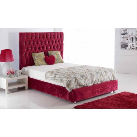 Low Foot Princess Crushed Velvet Bed