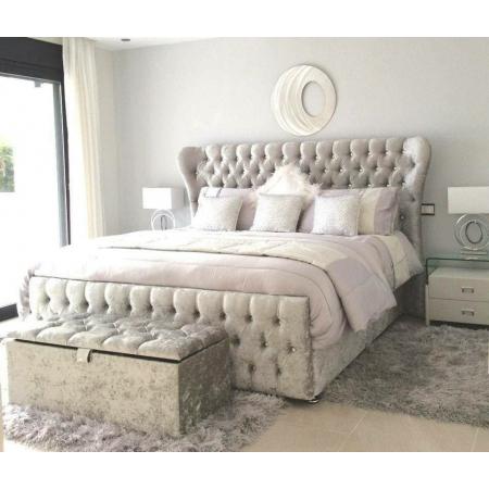 Oxford Stunning Upholstered Diamante Bed