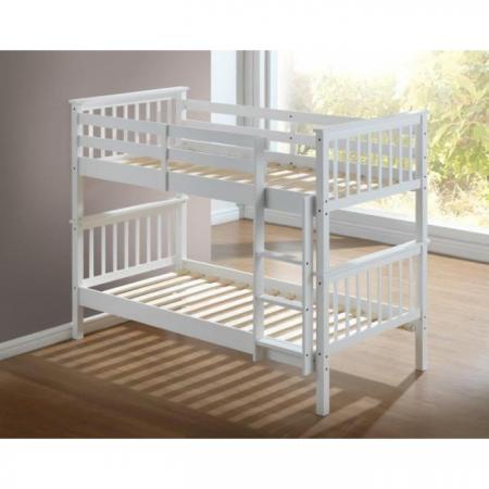 Artisan White Wooden Bunk Bed